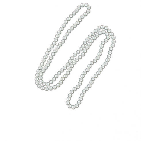 Lange Perlenkette, in weiß, graphit oder grün - 120 cm Umfang - SiaLinda.com